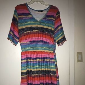 Shein Curve 1XL Multicolor Short Sleeve Dress